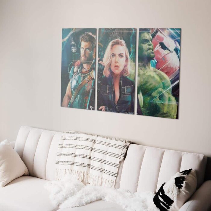 Cuadro de Avengers – Thor, Black Widow y Hulk