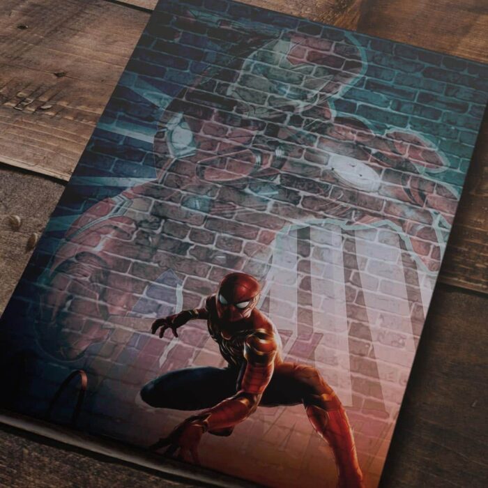 Cuadro de Spider Man – Iron Man graffiti