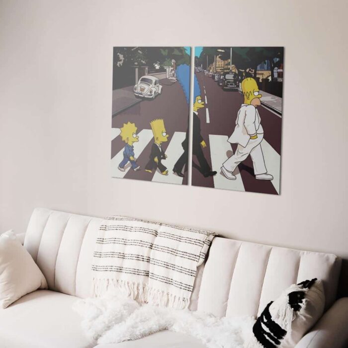 Cuadro de Los Simpson – Abbey Road