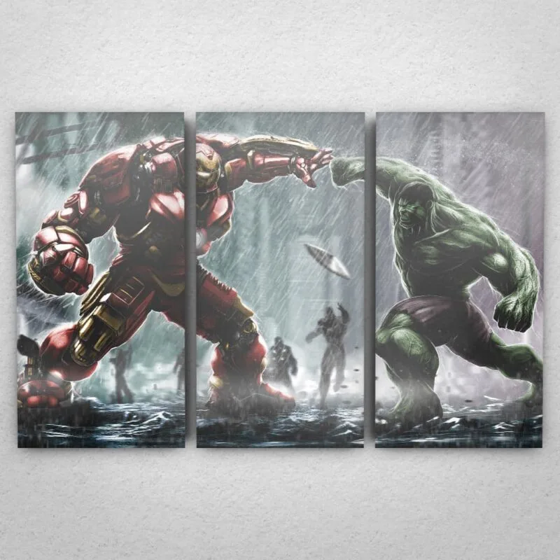 Cuadro de Avengers – Iron Man vs Hulk