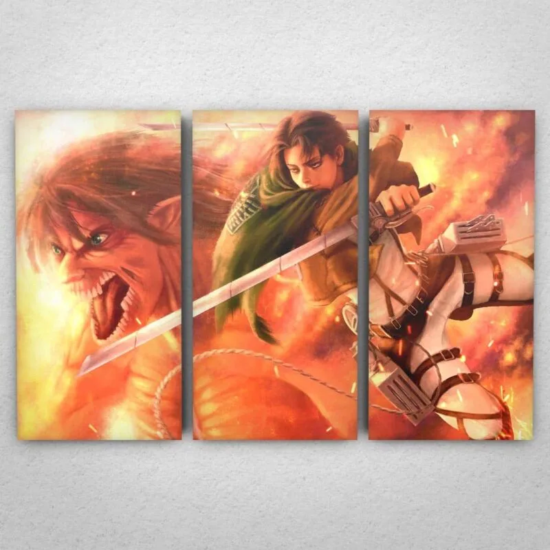 Cuadro de Attack on Titan - Eren y Levi