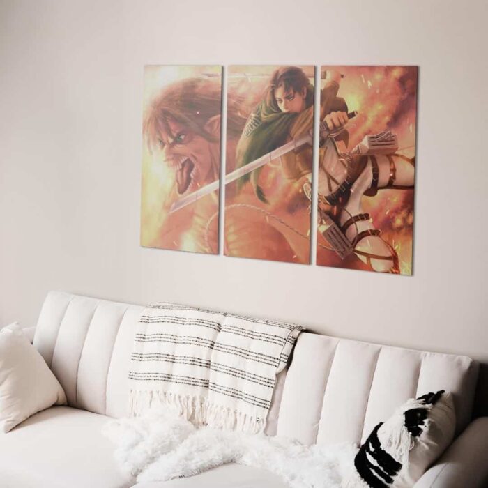 Cuadro de Attack on Titan – Eren y Levi