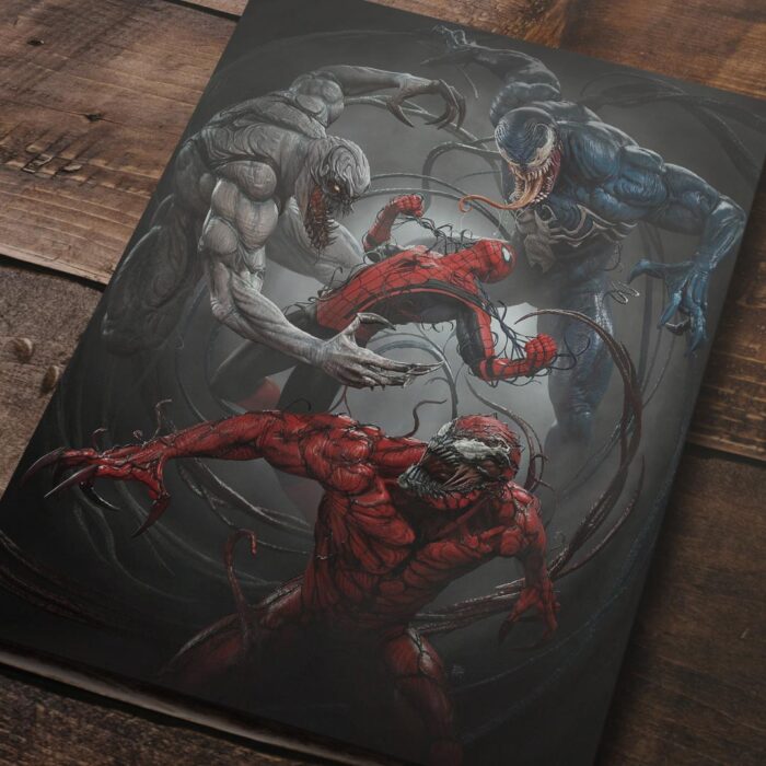 Cuadro de Spider Man vs Simbiontes