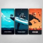 Cuadro de Capitán América - Trilogía