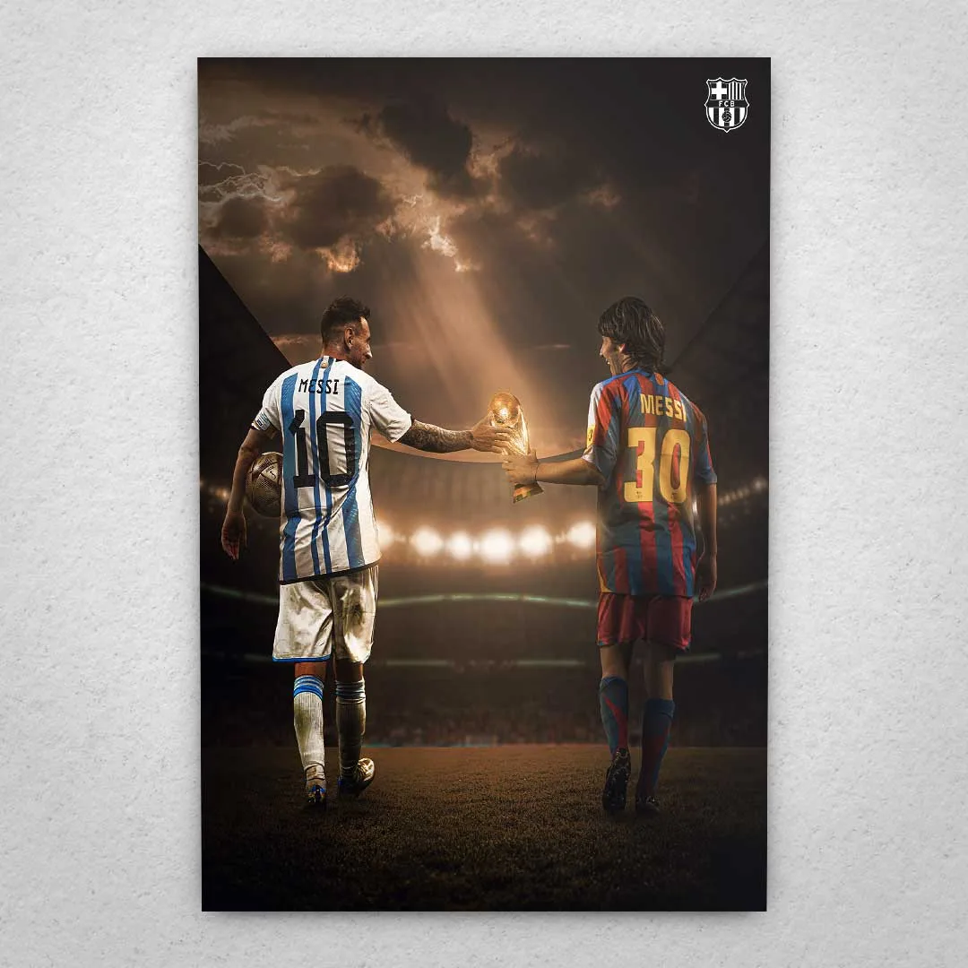 Cuadro de Messi - Argentina y FC Barcelona