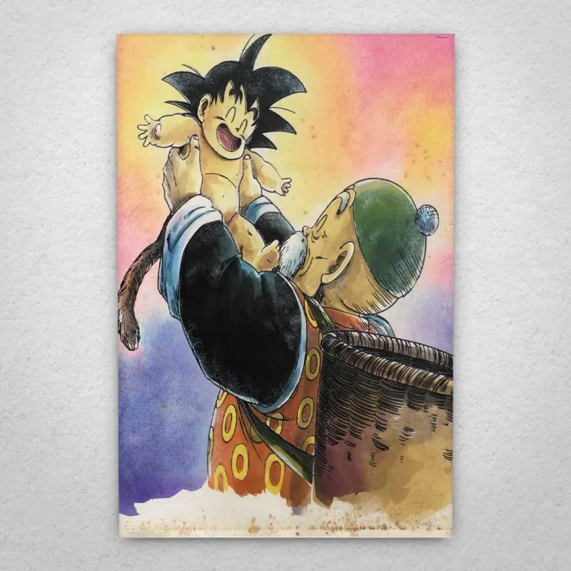 Cuadro de Dragon Ball - Goku y abuelito