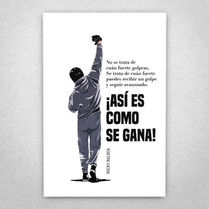 Cuadro de Rocky – Frase español