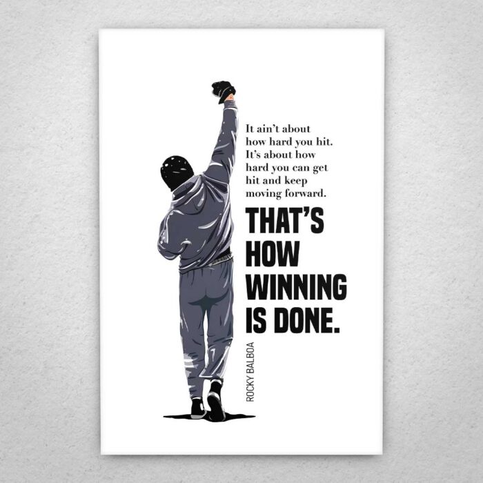 Cuadro de Rocky – Frase inglés