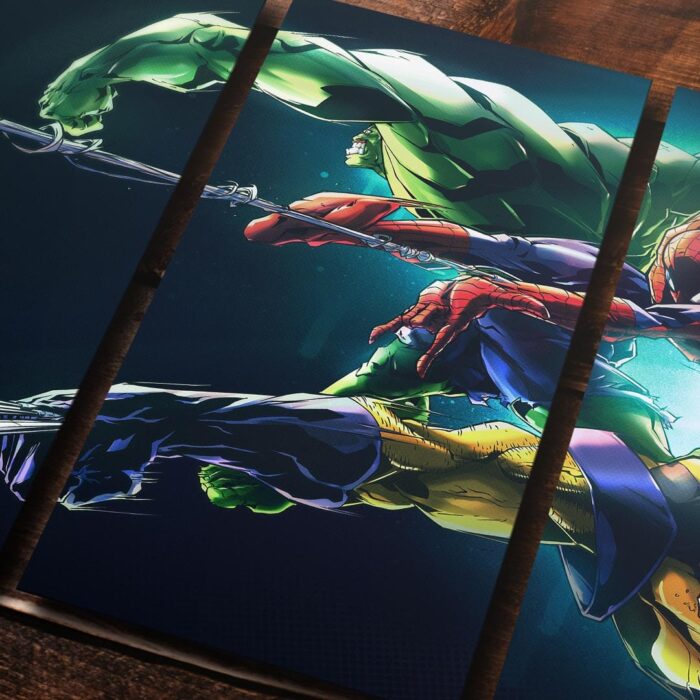 Cuadro de Hulk, Spider Man y Wolverine – 01