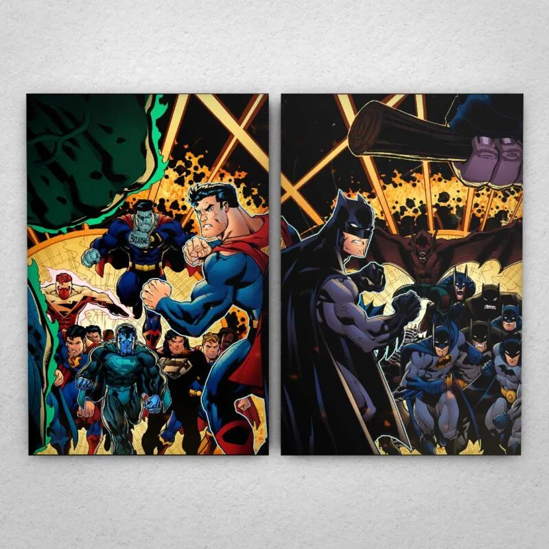 Cuadro de Superman y Batman