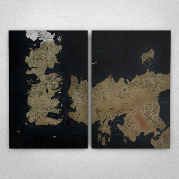Cuadro de Game of Thrones – The Known World Map – 02