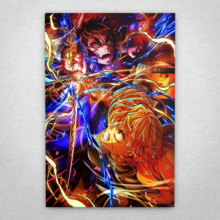Cuadro de Demon Slayer - El Castillo Infinito 1 - Zenitsu vs Kaigaku