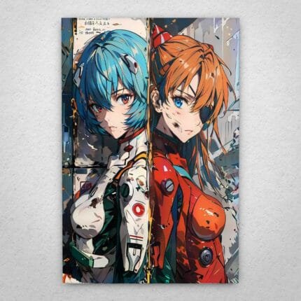 Cuadro de Evangelion - Rei y Azuka - 01