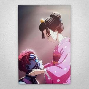 Cuadro de Demon Slayer - Akaza y Koyuki