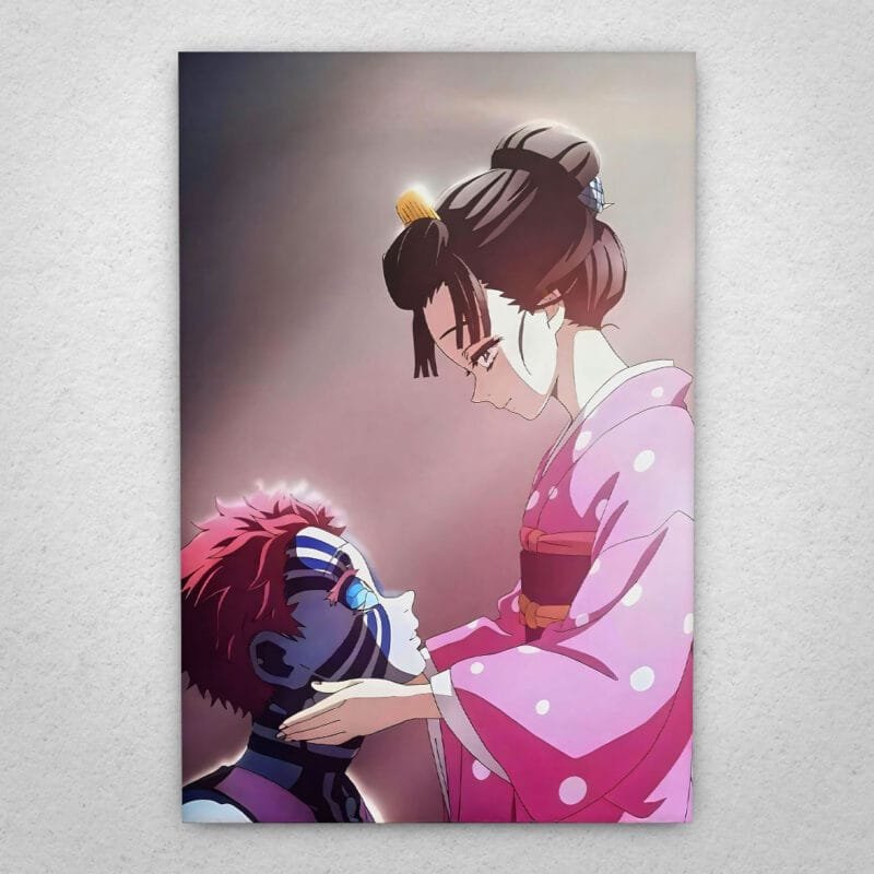 Cuadro de Demon Slayer - Akaza y Koyuki